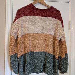 Cozy Multicolor Striped Women's Sweater